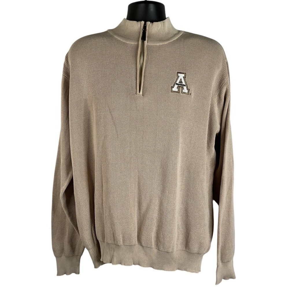 Byron Nelson Appalachian Men's Sweatshirt Beige Size XL Zip Long Sleeve Pullover